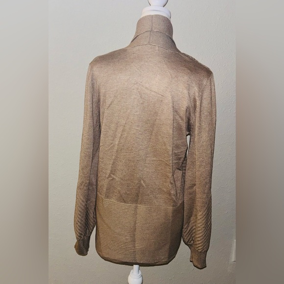 NEW 89th Madison Open Front Tan Cardigan‎ Sweater Caramel Heather Sz Medium NWT - Picture 8 of 14